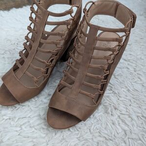 Women's Vegan Leather Brown Sandals